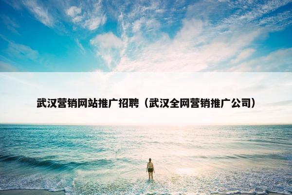 武汉营销网站推广招聘（武汉全网营销推广公司）-第1张图片-冷动云